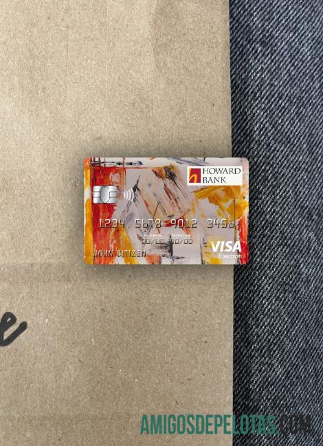 EUA Maryland Howard Banco Pessoal Visa Electron Cartão Photolook Frente baixar para verificação